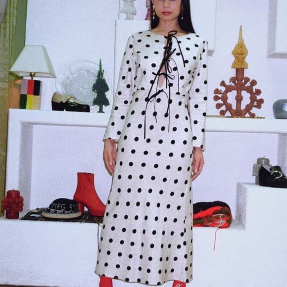 Naya Rae Polka-Dot Dress